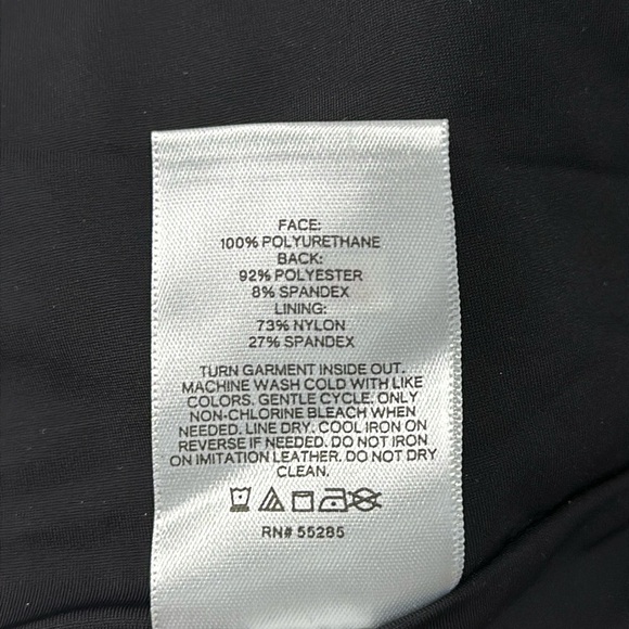 Express Body Contour Faux Leather Twist Front Midi Dress W/Built-In Shapewear Lg - Picture 13 of 13